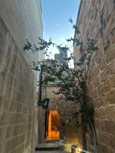 Courtyard at Il-Marhab AirBnB in Malta.