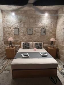 Double bedroom at Il-Marhab AirBnB in Malta.