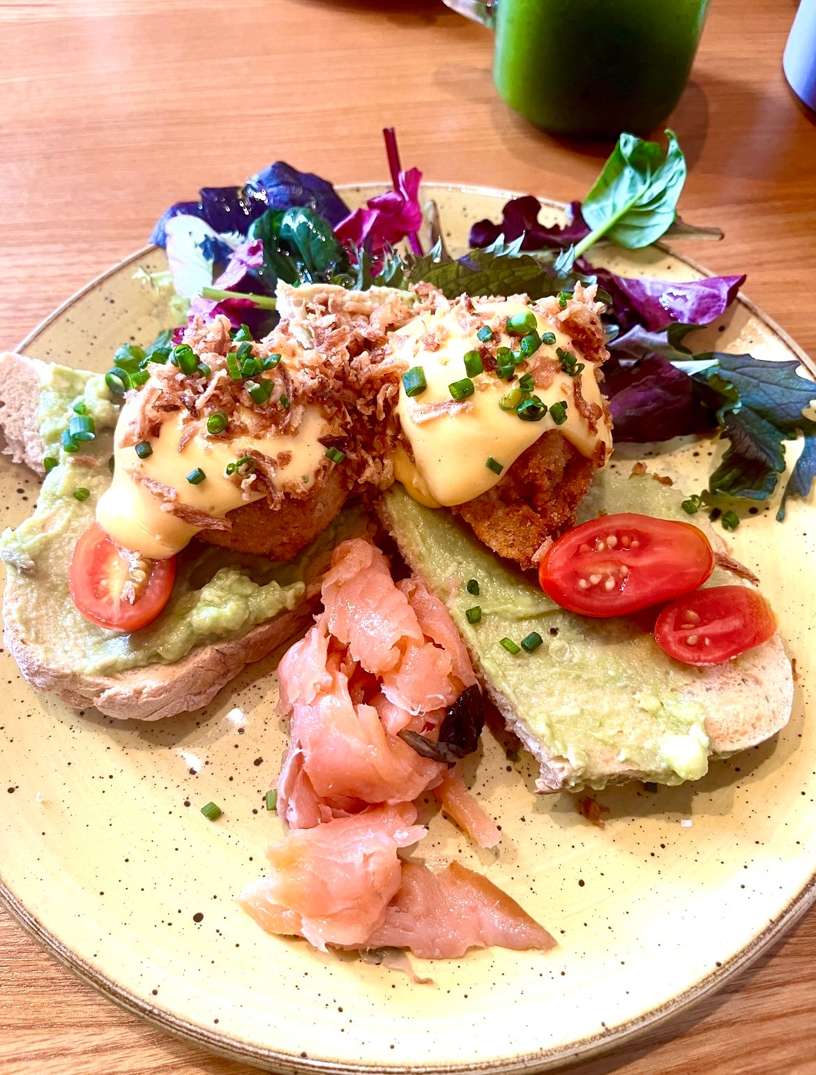 Eggs Benedict/ Eggs Royale at Zenith Brunch, Barcelona